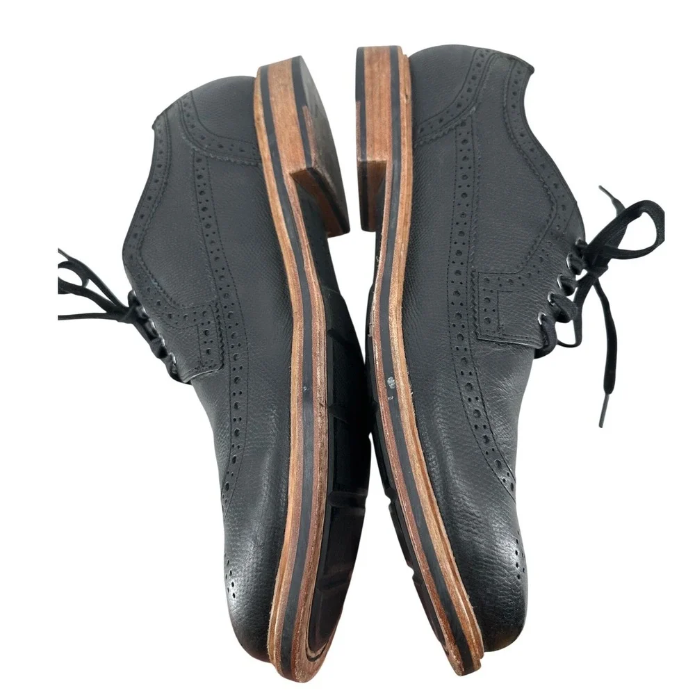 Cole Haan Williams Wingtip Oxford Black Pebbled Leather Shoes C11692 Men's‎ 11